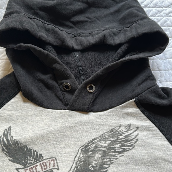 AMERICAN EAGLE VINTAGE Hoodie. Black & light gray. Men’s size SMALL. POCKET. - Picture 6 of 10